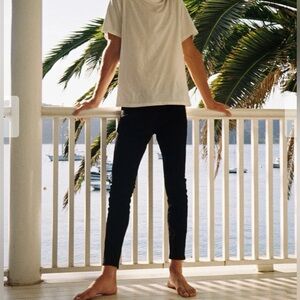 Rolla's Men’s Black Jeans Stinger Skinny Slim Fit Zipper Size 36 x 32